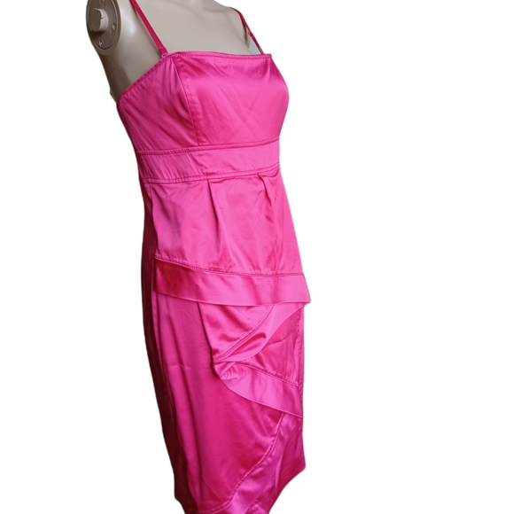 Ted Baker London Womens Sleeveless Ruffled Pink Pencil Dress Size 8 Ted Sz 3 - Picture 2 of 12